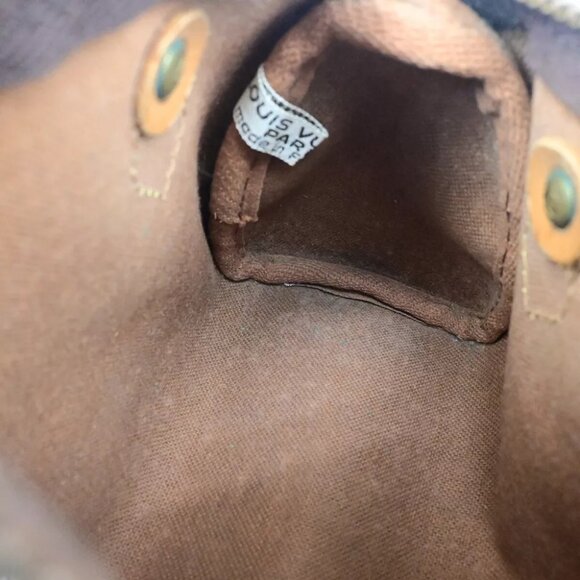 AUTHENTICITY GUARANTEED LOUIS VUITTON Mini Speedy Hand Bag Monogram Leather - Picture 10 of 14